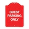 Signmission Designer Series Sign-Guest Parking Only, Red & White Aluminum Sign, 18" x 24", RW-1824-23929 A-DES-RW-1824-23929 - alternate 1